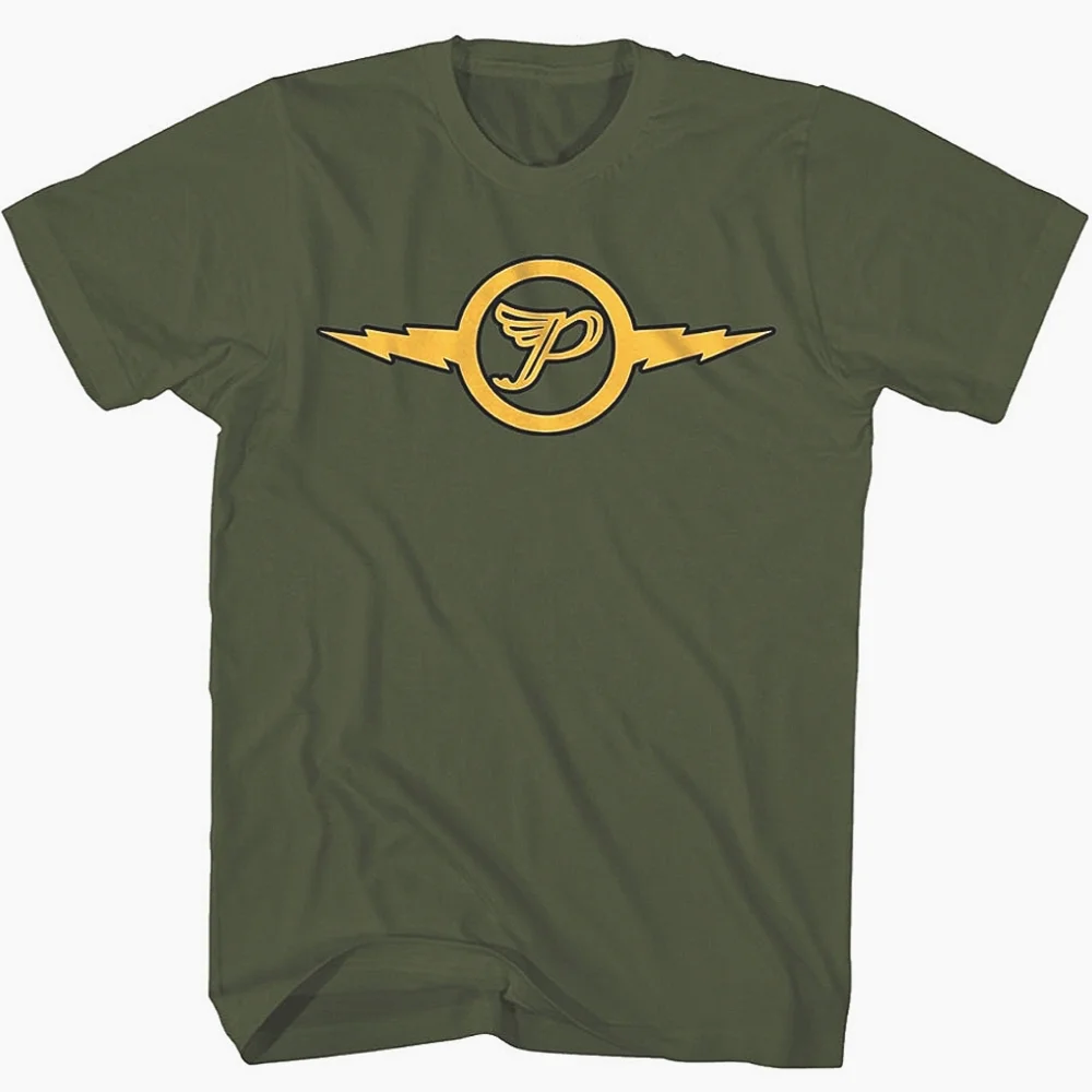 Pixies Lightning Gold Logo Army Green Shirt